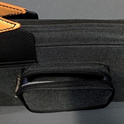 Semi-leather cue case Black