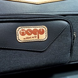 Semi-leather cue case Black