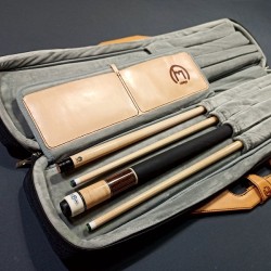 Semi-leather cue case Black