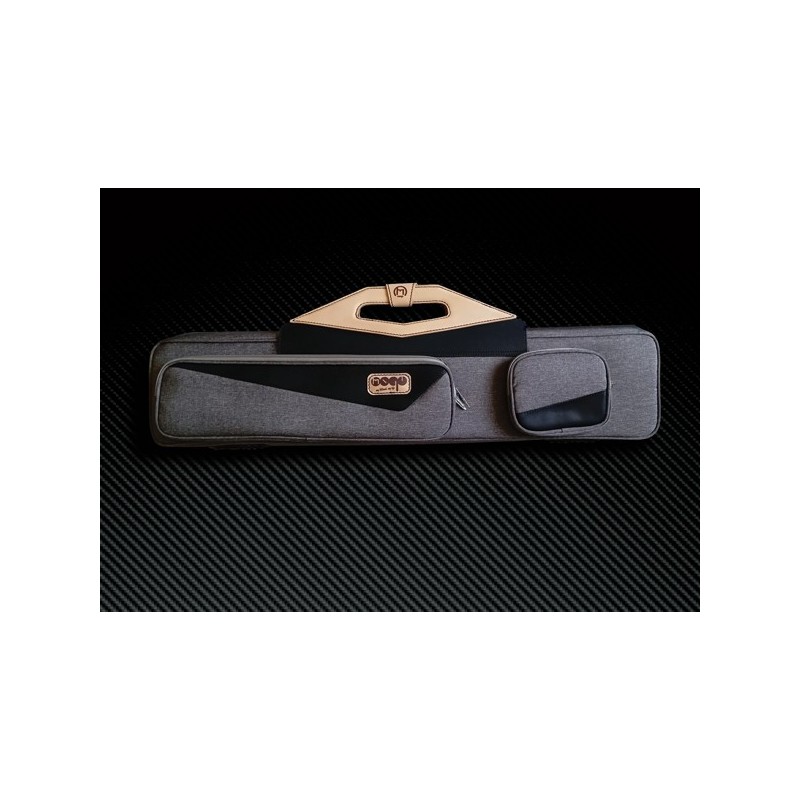 Semi-leather cue case Grey