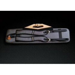 Semi-leather cue case Grey