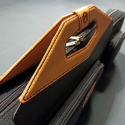 Semi-leather cue case Grey