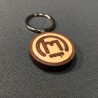 Keychain- wood/leather